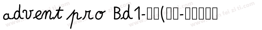 advent pro Bd1-普通(西方字体转换
